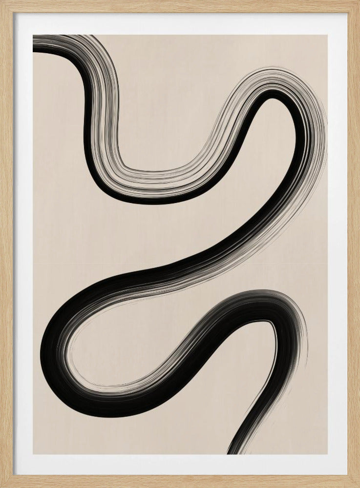 Black Brush Stroke Art | Poster