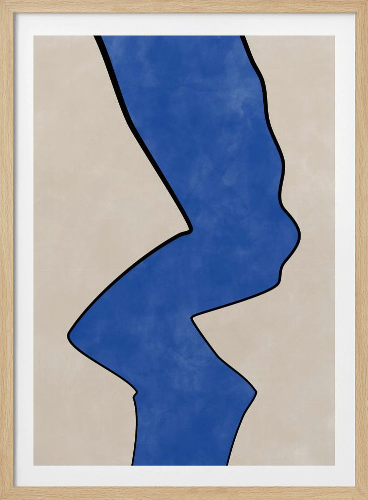 Bold Blue Contour | Poster