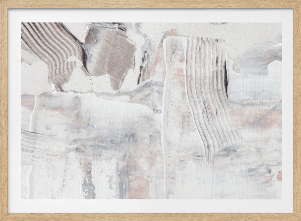 Textured Brushstrokes and Layered Neutral Tones | Poster