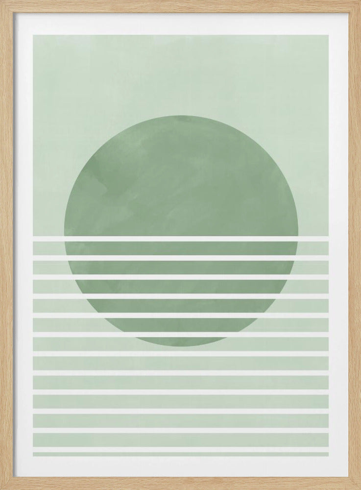Green Horizon Lines | Poster