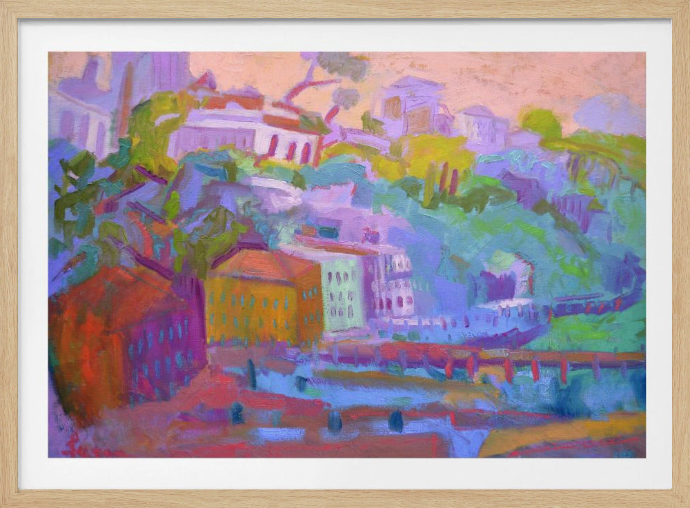 Colorful Hillside Scene | Poster