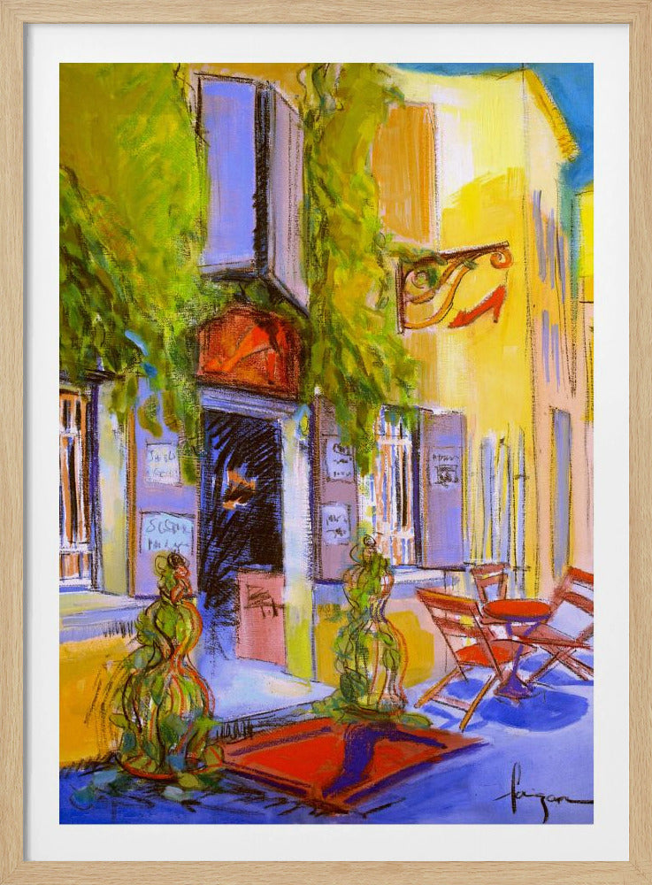 Sunny Courtyard Cafe | Poster