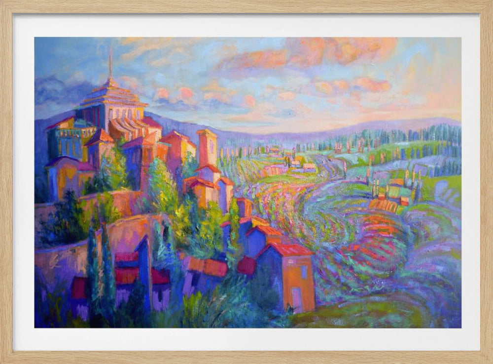 Vibrant Hillside Dawn | Poster
