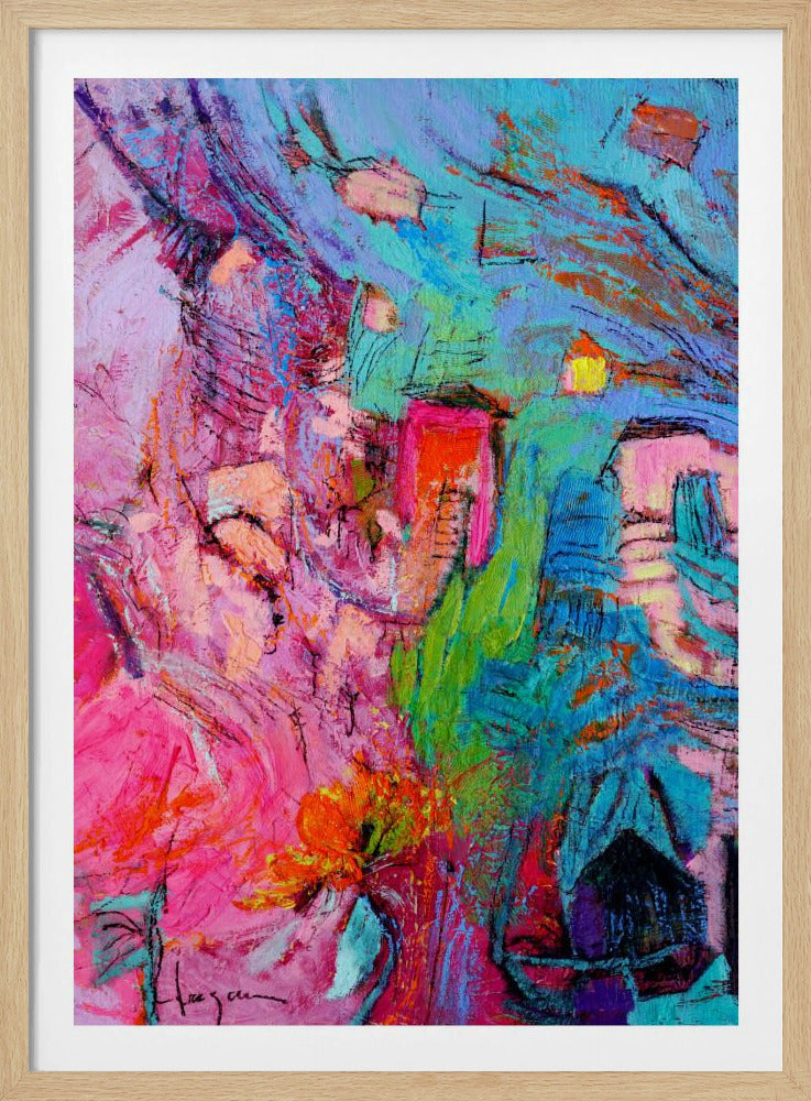 My Pink Cottage in the Garden | Poster