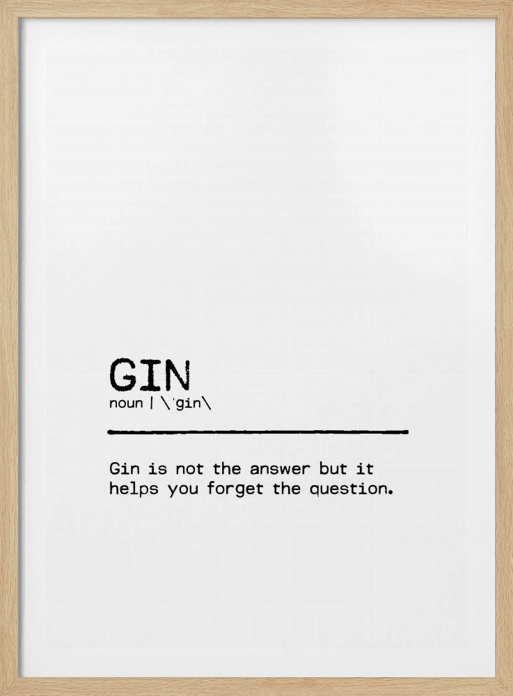 Quote Gin Question | Poster