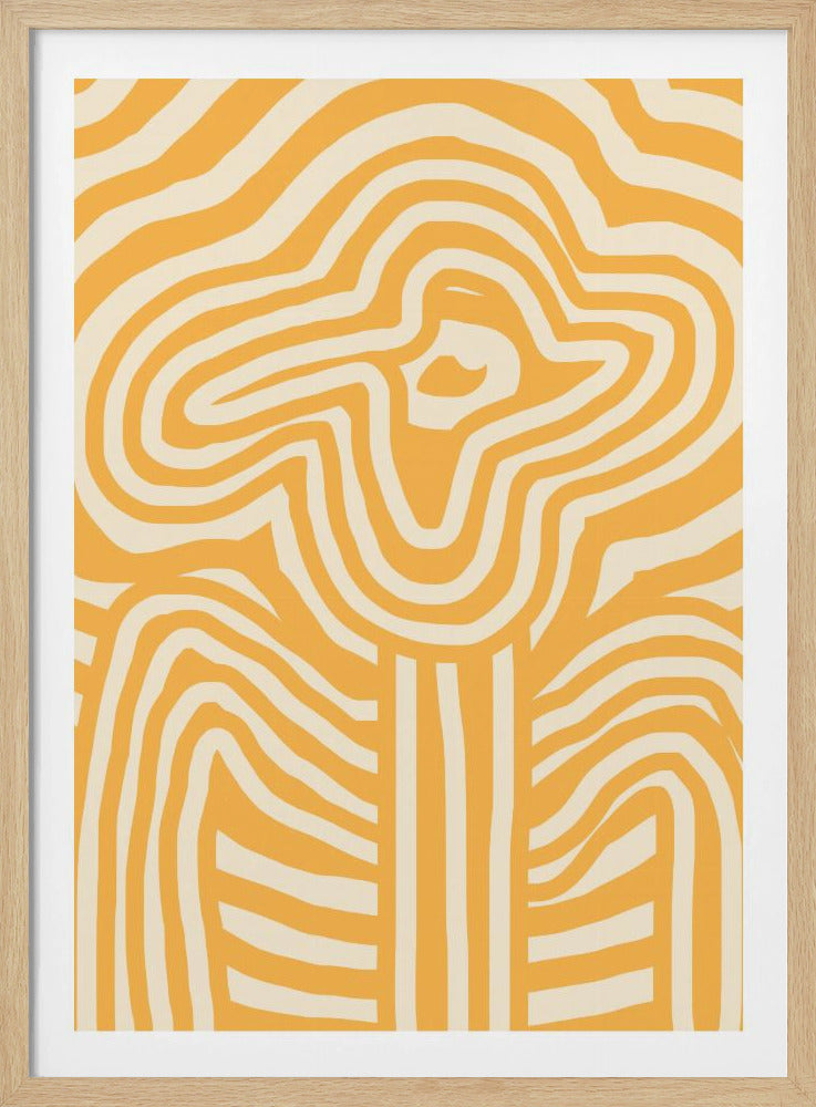 Yellow Striped Flower | Poster