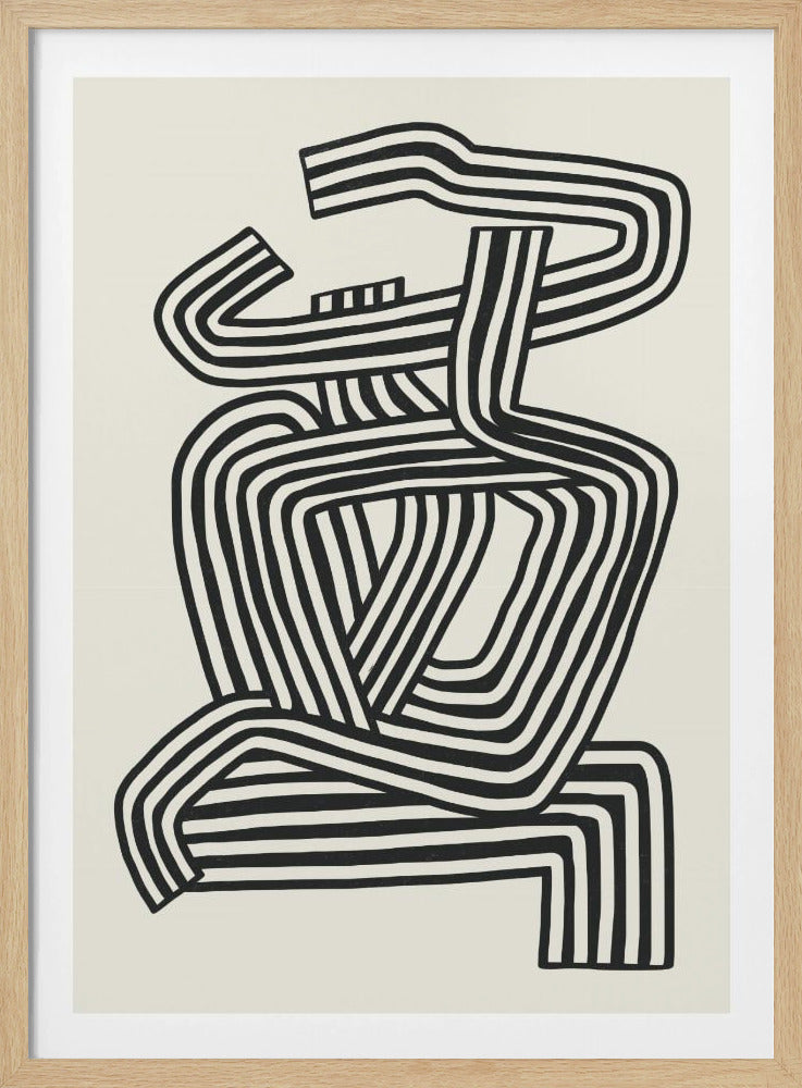 Stripe Woman Portrait | Poster