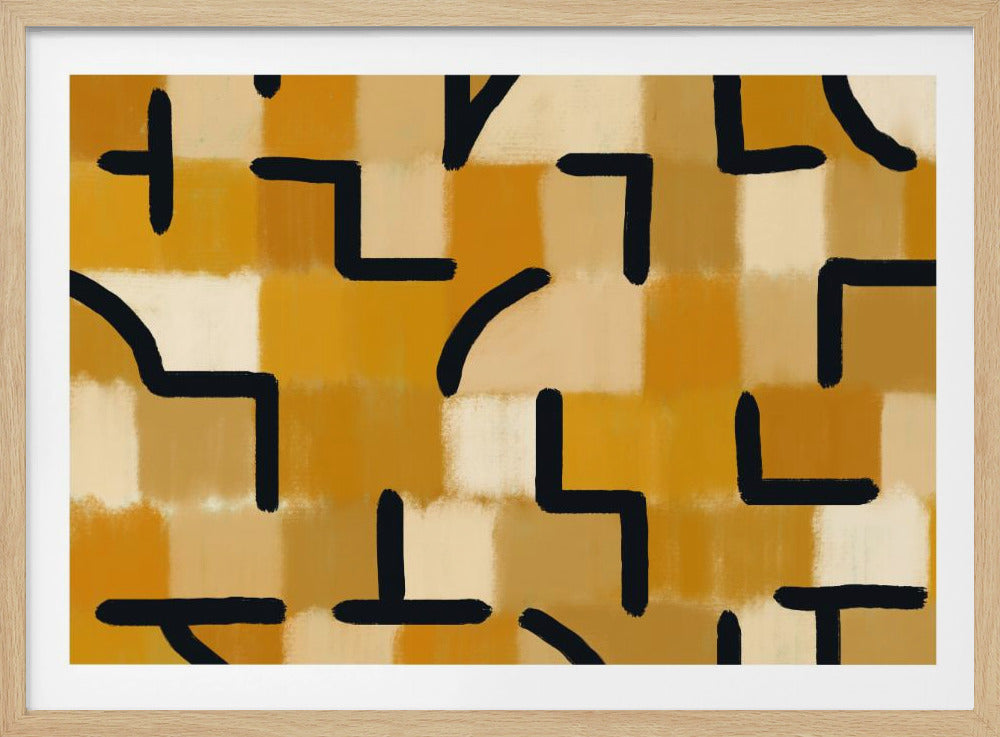 Ochre Checked Blackburn | Poster