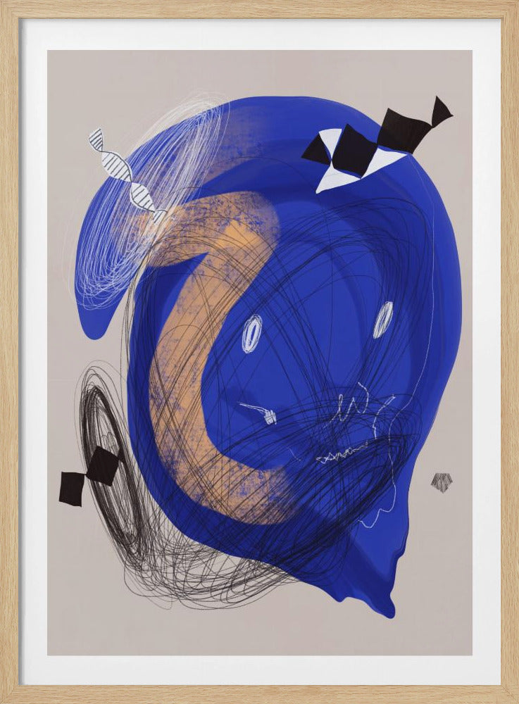 Chaotic Blue Whirl | Poster