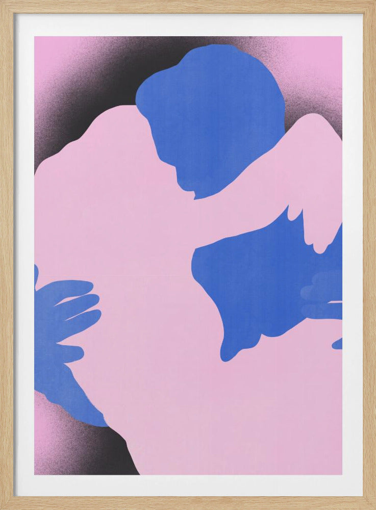 Two Abstract Figures in an Embrace | Poster