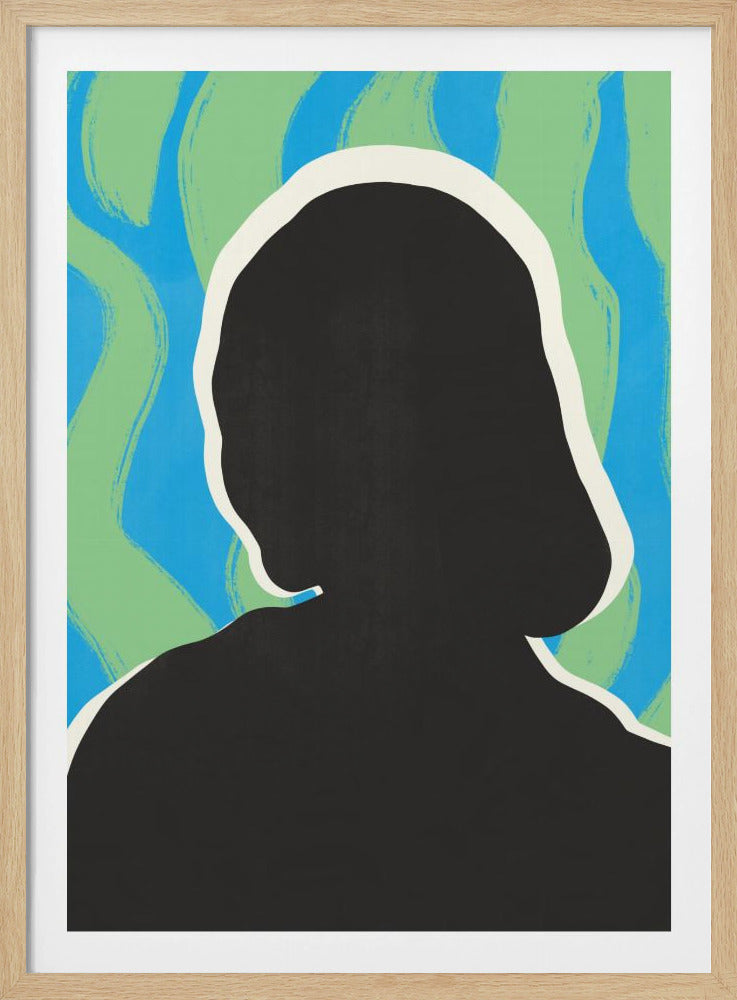 Anonymous Portrait In Cool Colors | Poster