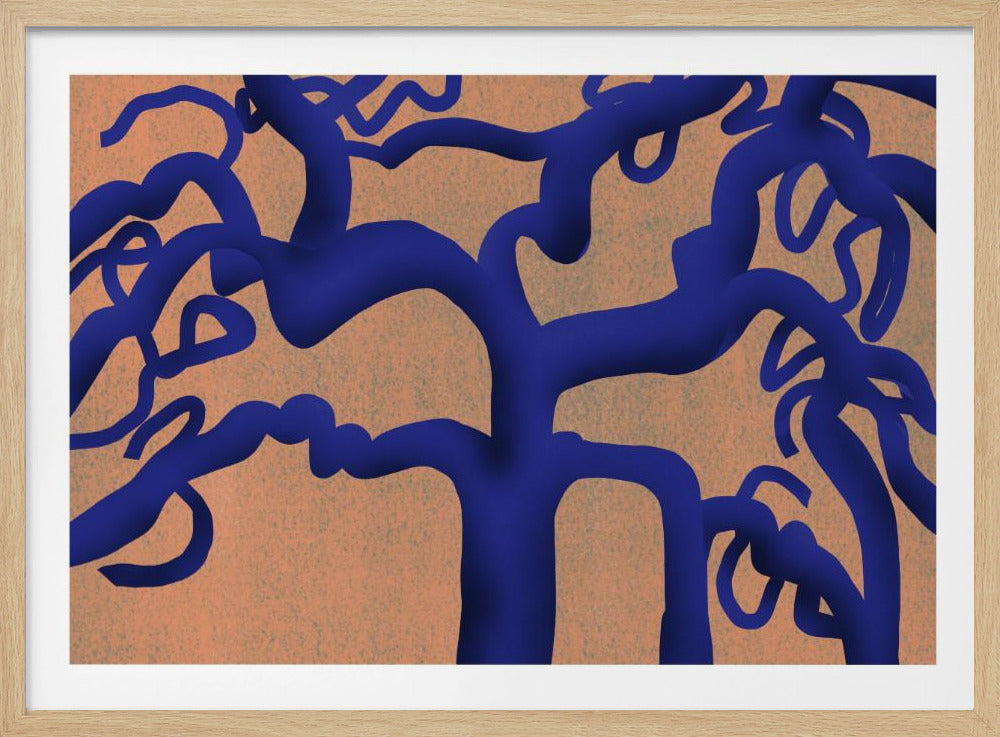 Twisting Indigo Tree | Poster