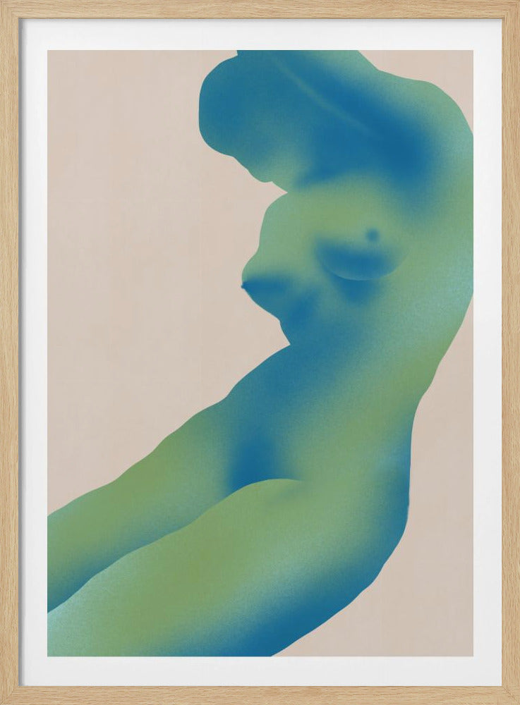 Human Figure Abstract with Gradients | Poster