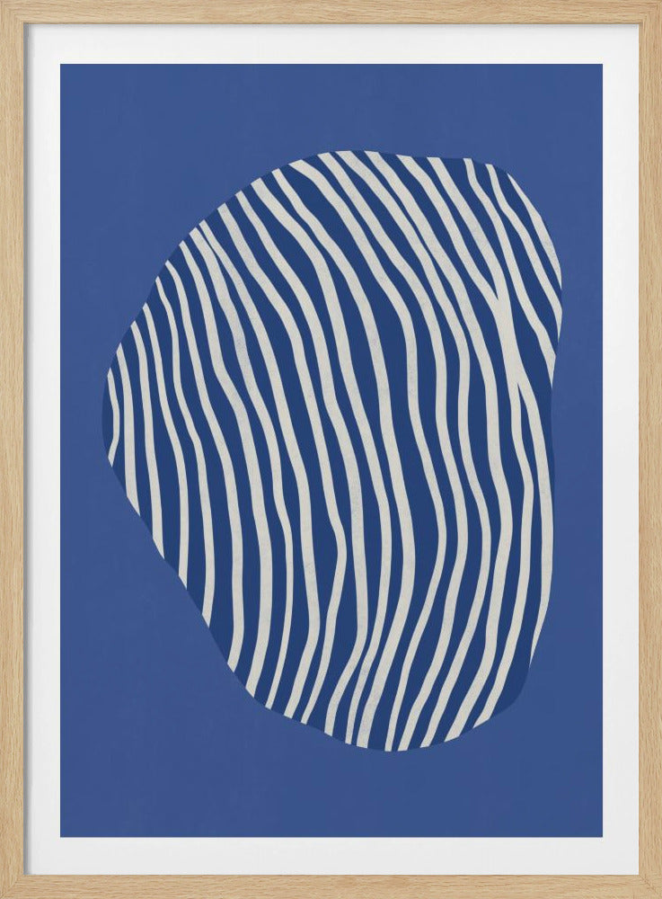 Line art confined in space-blue | Poster