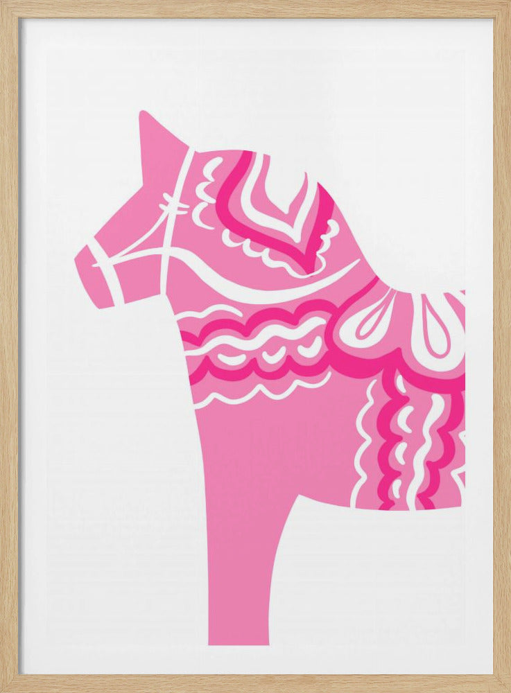 Pink Dala Silhouette | Poster