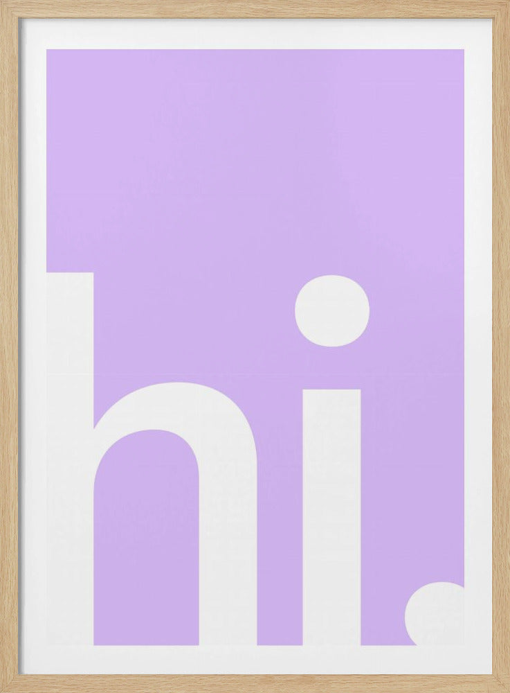 Hello in Lavender | Poster