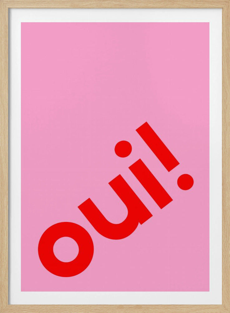 Oui in Bold Letters | Poster