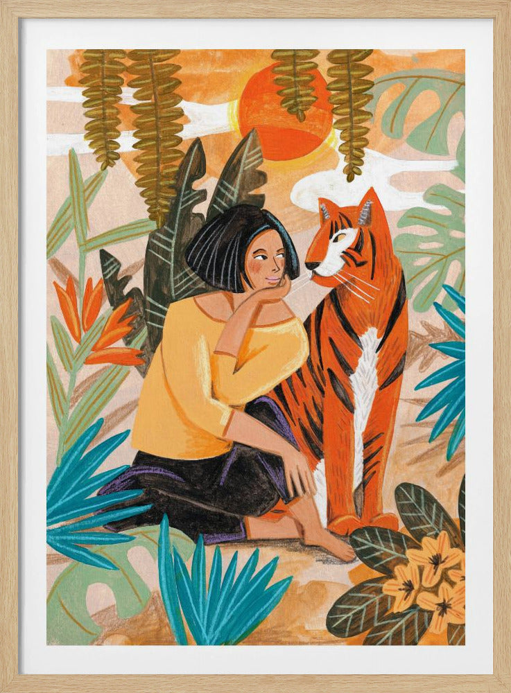Woman with Tiger | Poster