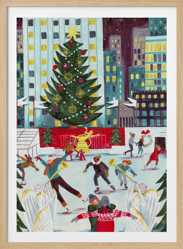 Ice skating at Rockefeller center | Poster