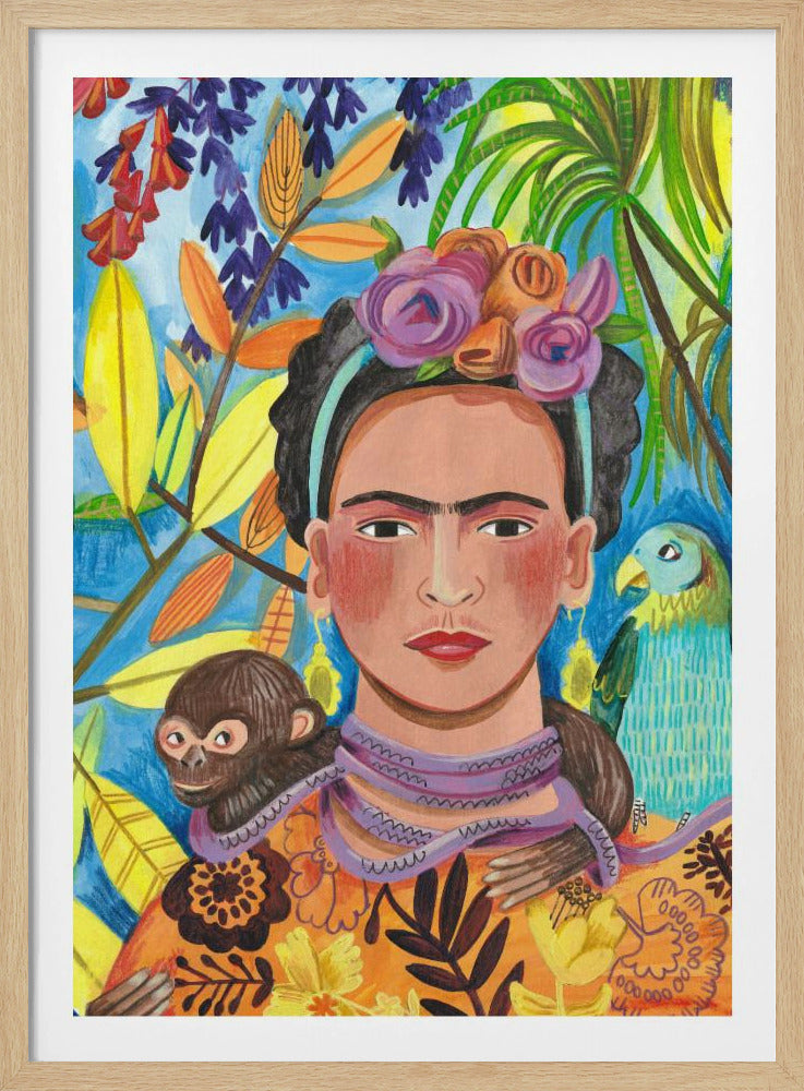 Frida and her parrots | Poster
