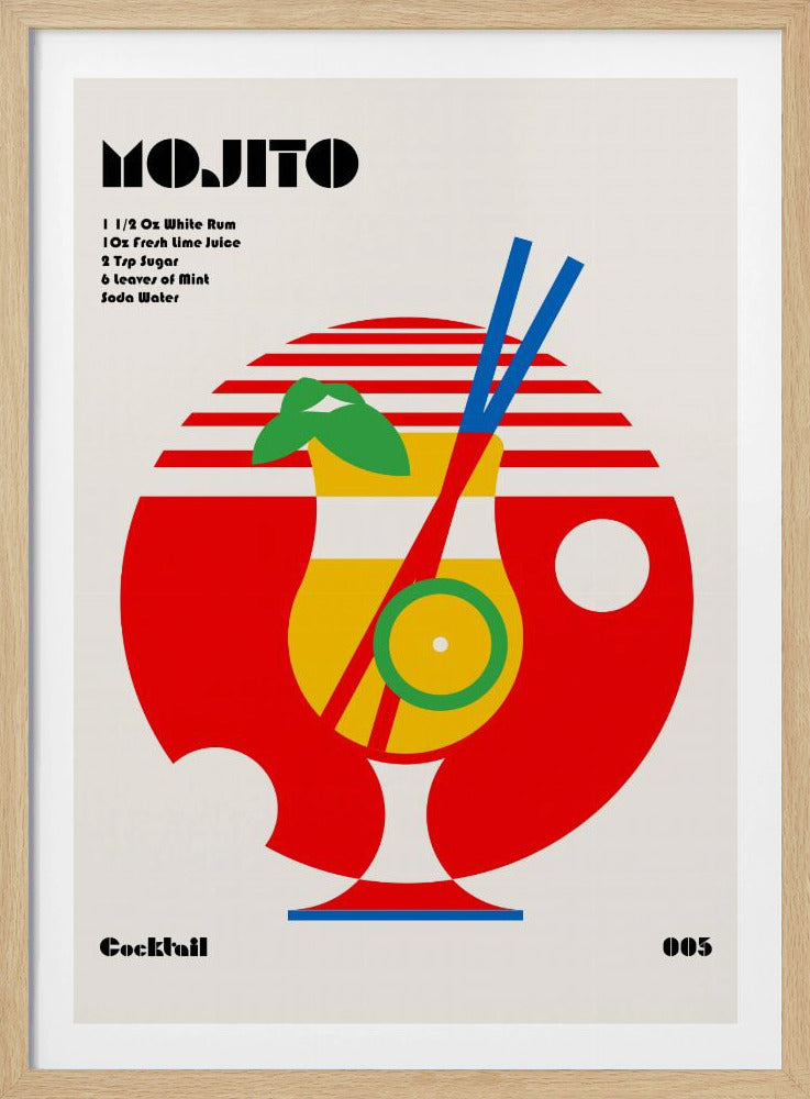 Mojito Bauhaus Cocktail | Poster