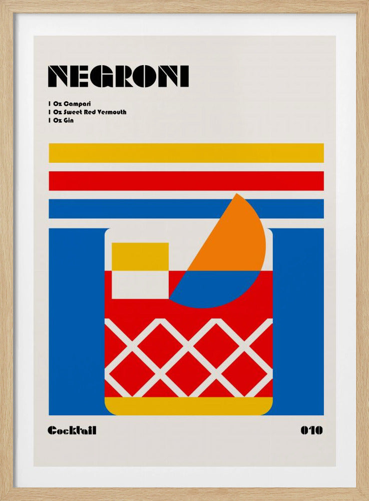 Negroni Bauhaus Cocktail | Poster
