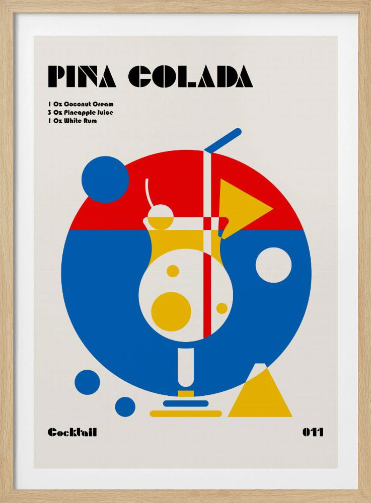 Pina Colada Bauhaus Cocktail | Poster