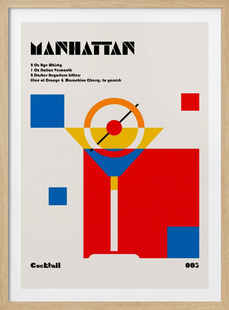 Manhattan Bauhaus Cocktail | Poster