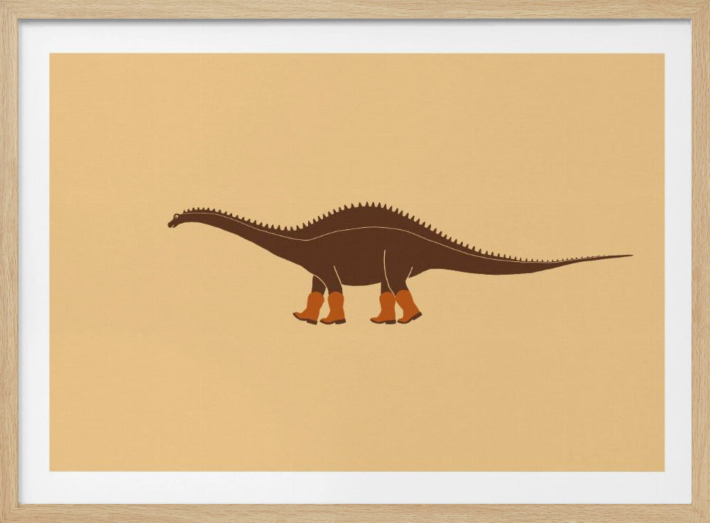 Rebbachisaurus Reba the Cowgirl Dinosaur Texture | Poster