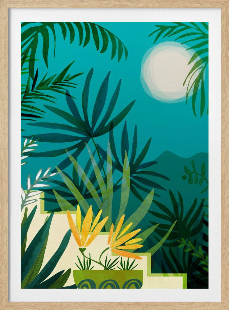 Rainforest With Moonlight | Poster