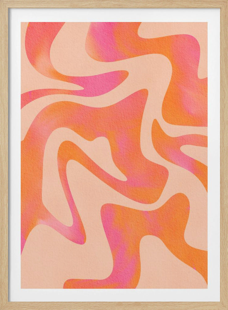 Abstract Wave - Peach Fuzz | Poster