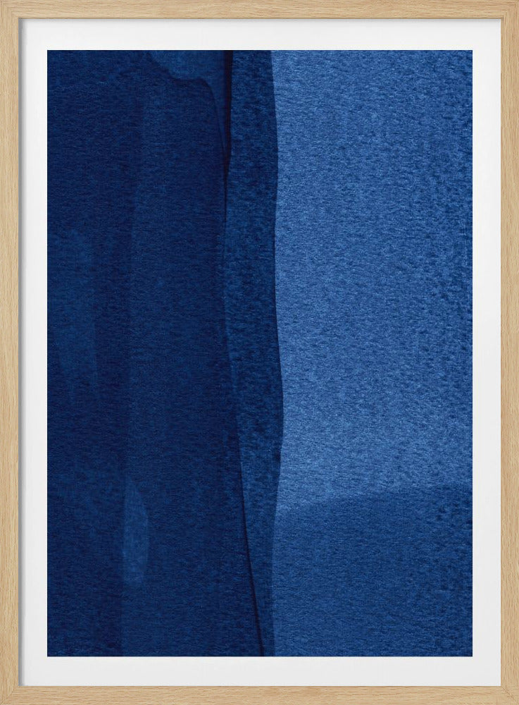 Blue Texture Flowing Vertical Lines | Poster