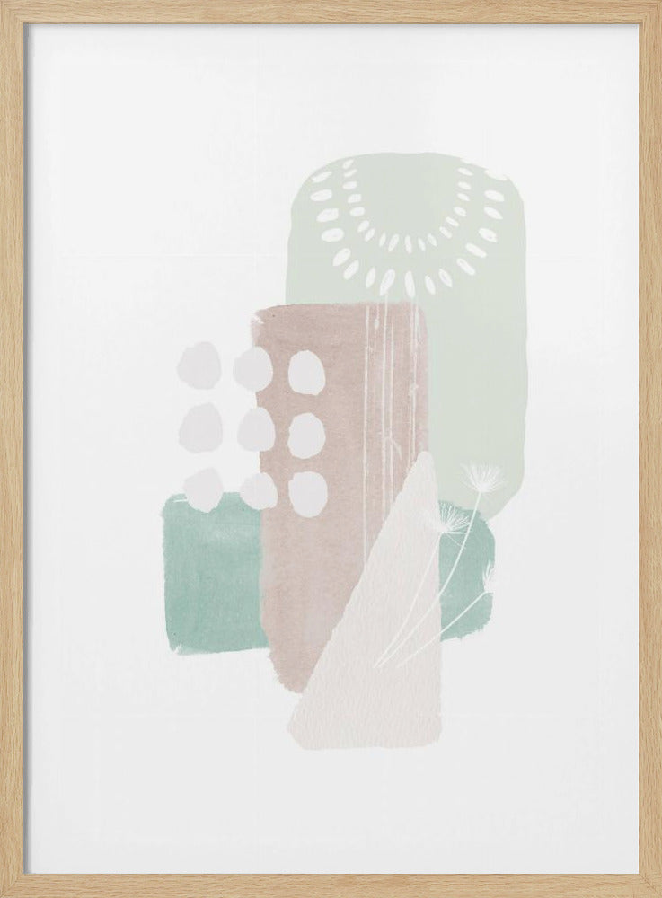 Pastel Green Shapes | Poster