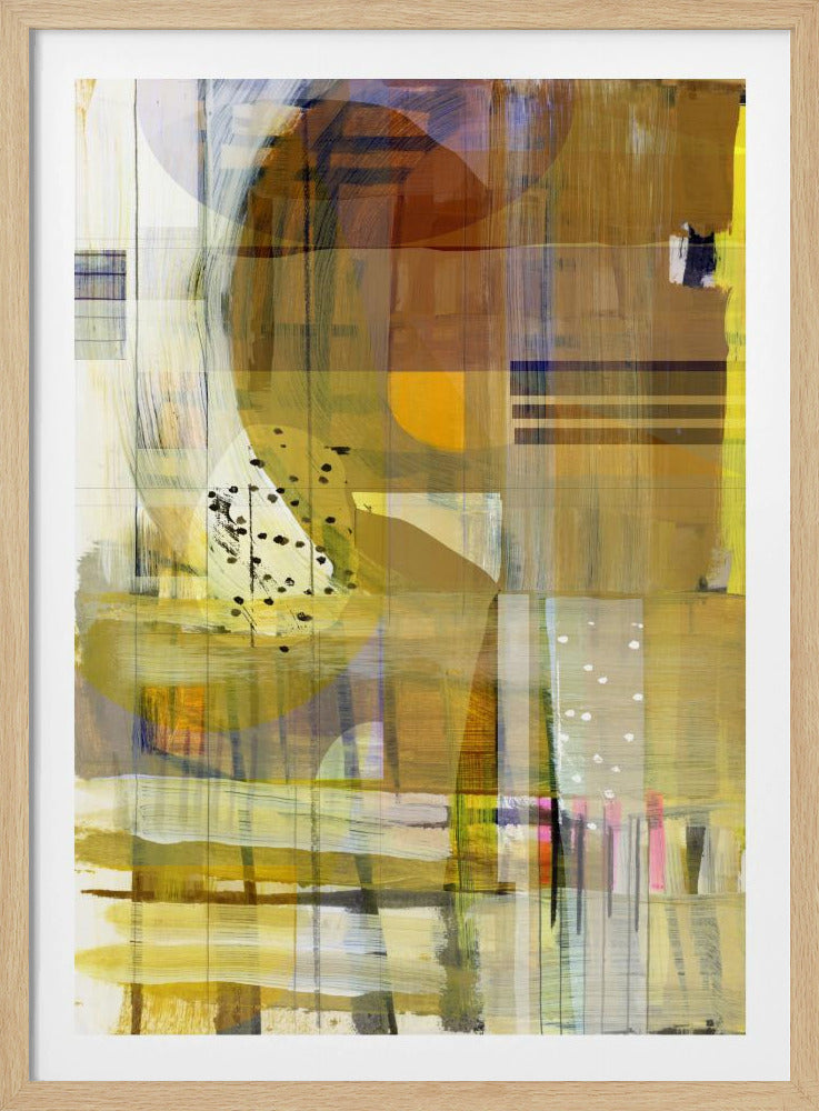Yellow Ochre Abstract No2 | Poster