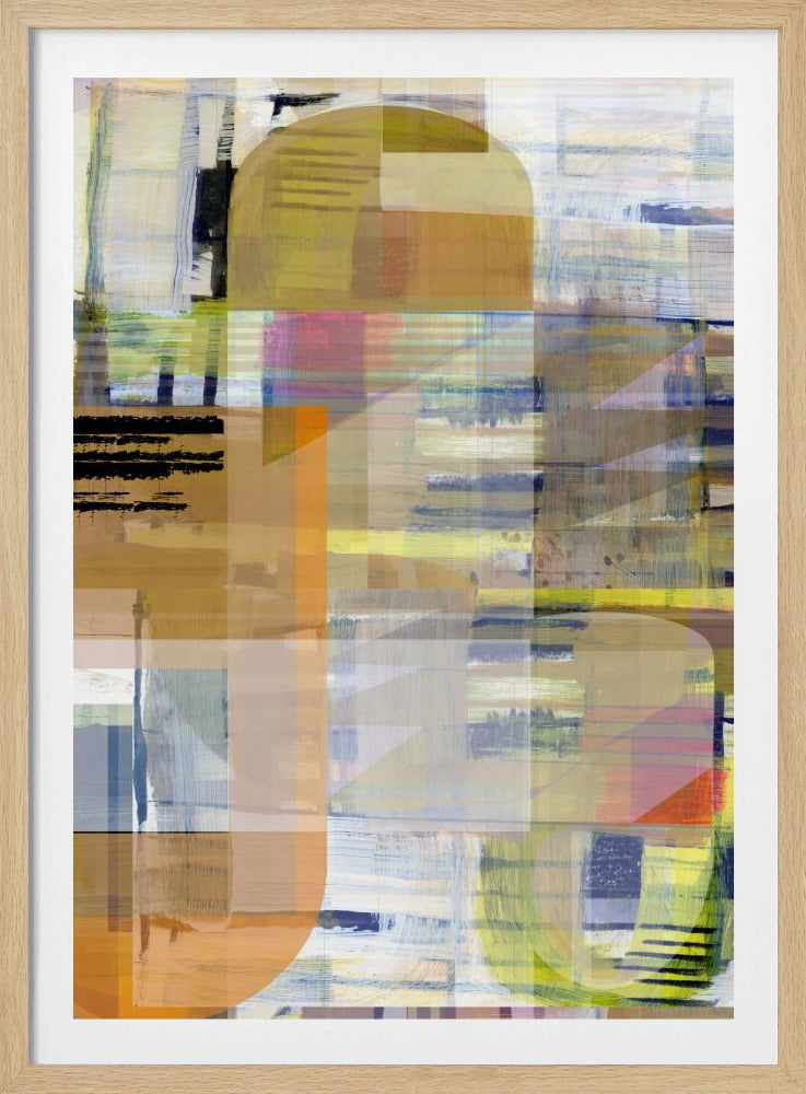 Yellow Ochre Abstract No4 | Poster