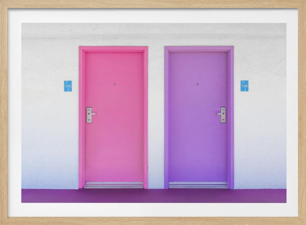 Pink and Purple Doors at the Saguaro | Poster