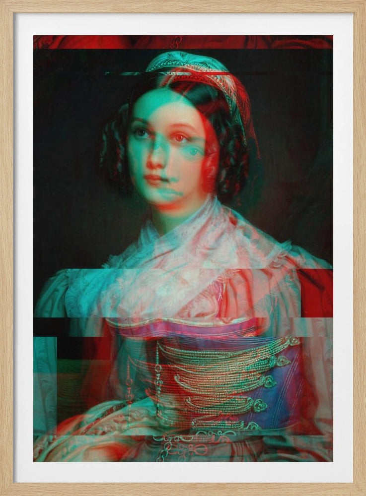 Glitched Portrait of Woman | Poster