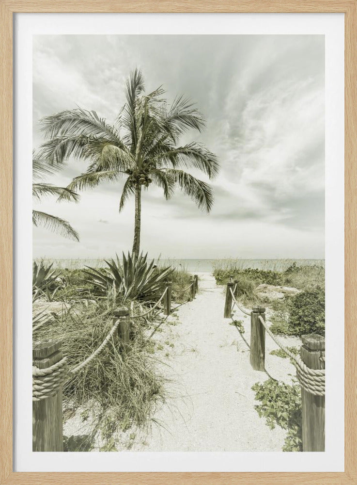 Vintage path to the beach | Poster