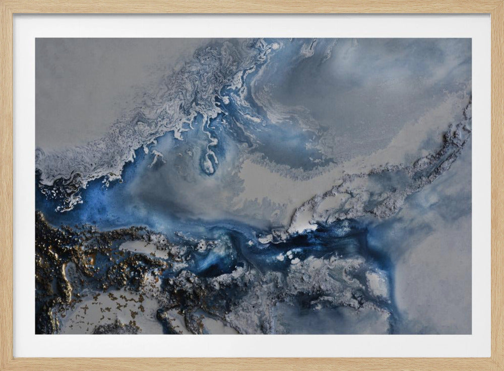 Abstract GREY blue - Arctic Waters | Poster