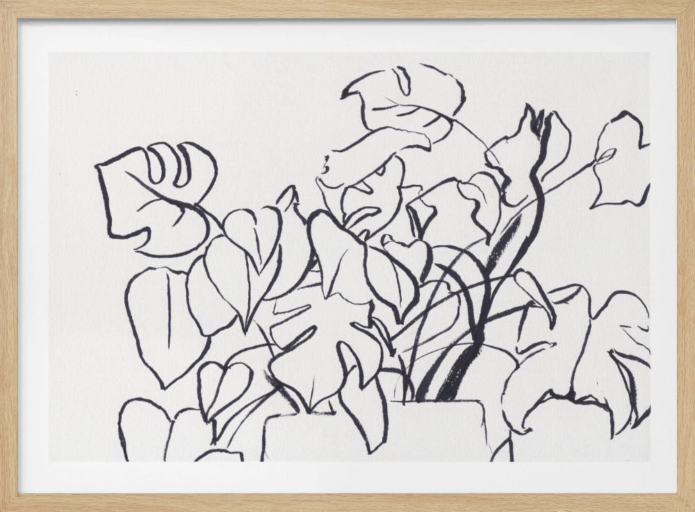 Black and White Monstera Small | Poster