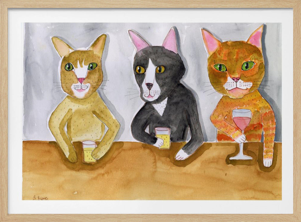 Three Cats at the Bar | Poster