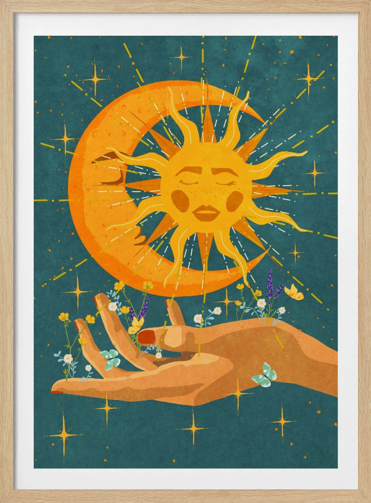 Sun and moon in my hand | Poster