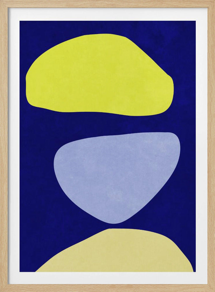 Abstract Forms Blue and yellow | Poster