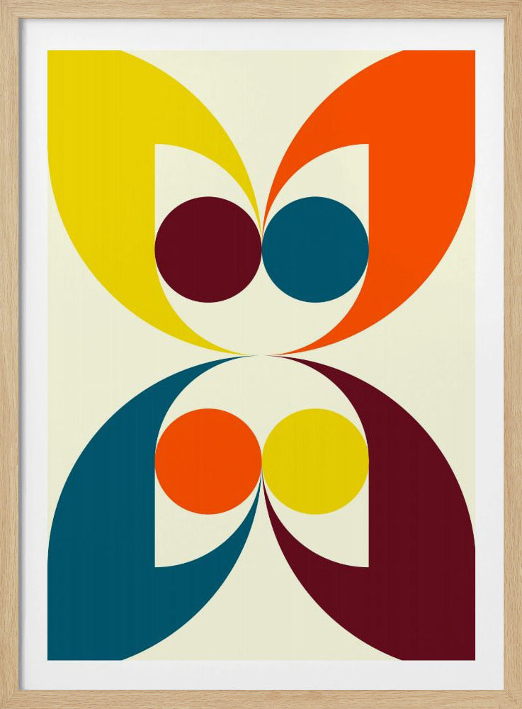 Colorful Symmetric Shapes and Circles | Poster