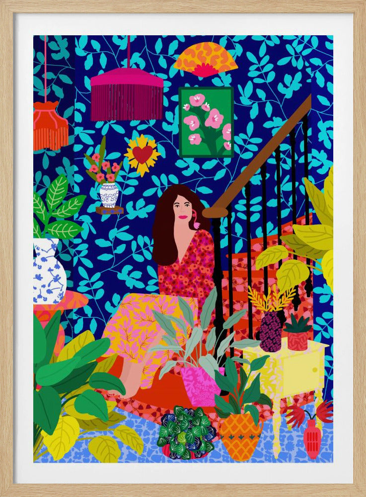 Woman on Staircase | Poster