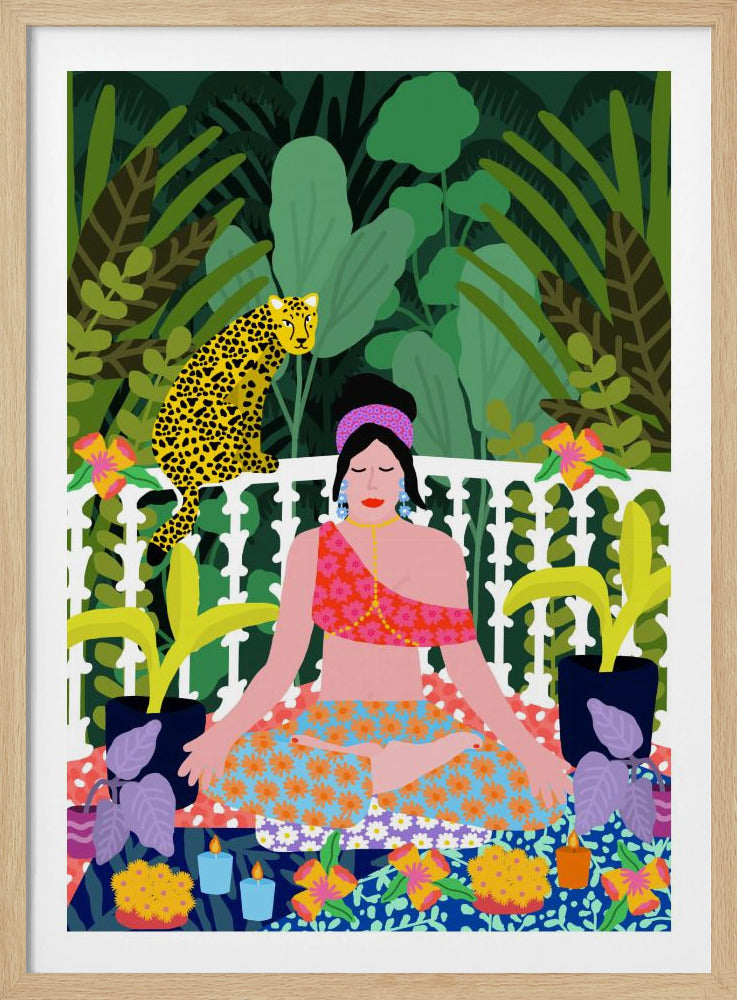Woman In Lotus Position | Poster