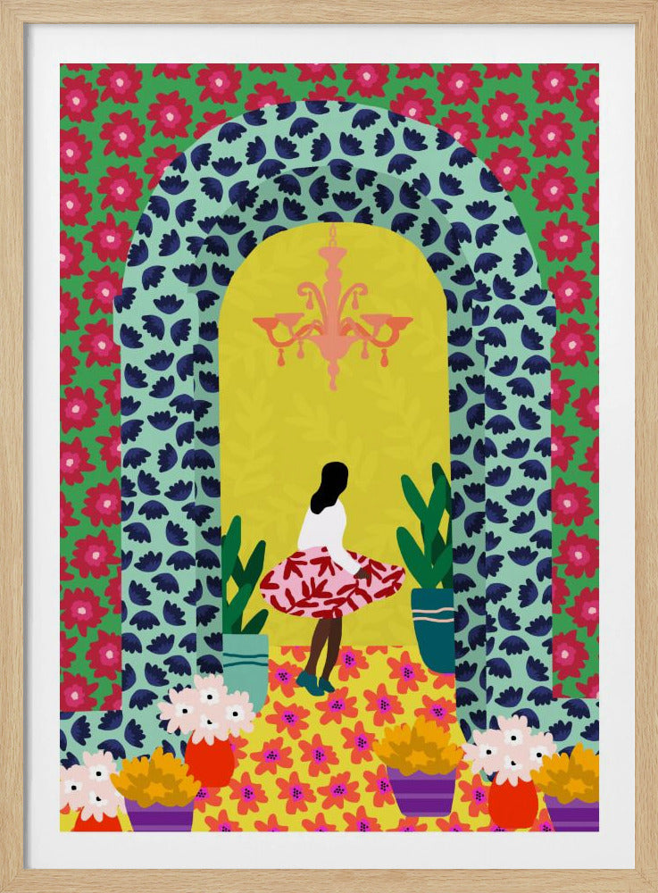 Floral Portal Girl | Poster