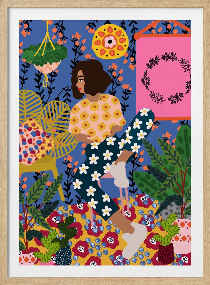 Floral Retreat Girl | Poster
