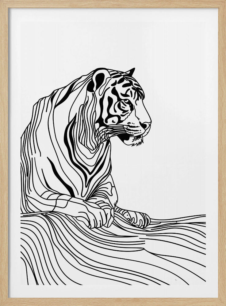 Lines art Tiger | Poster