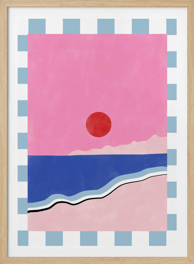 Minimalist Beach Scene | Poster